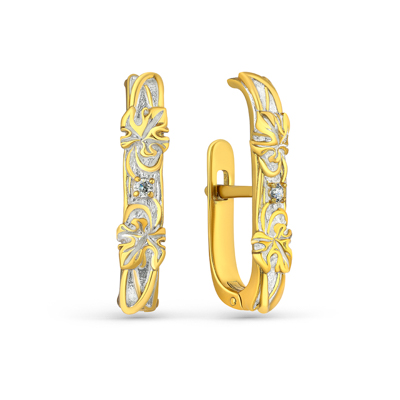 Серьги ЛН-С-072 Виноградная лоза